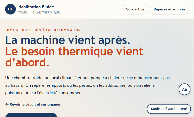 Aperçu — Bilan thermique et performance énergétique