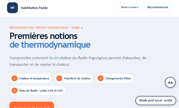 Aperçu — Premières notions de thermodynamique