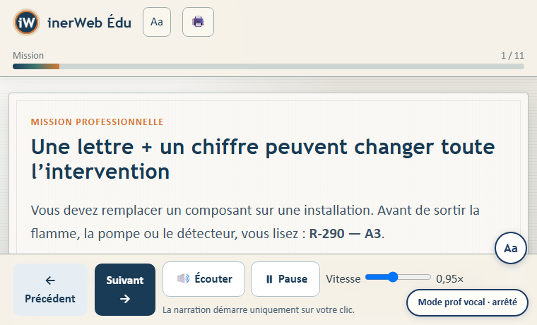Aperçu — Classes de sécurité des fluides frigorigènes — cours interactif